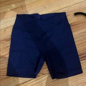 Women's Navy High-Waisted Biker Shorts